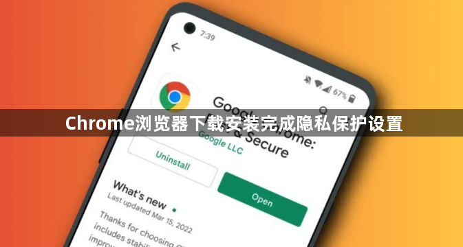 Chrome浏览器下载安装完成隐私保护设置1