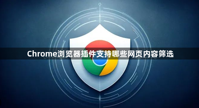 Chrome浏览器插件支持哪些网页内容筛选1