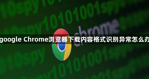 google Chrome浏览器下载内容格式识别异常怎么办1
