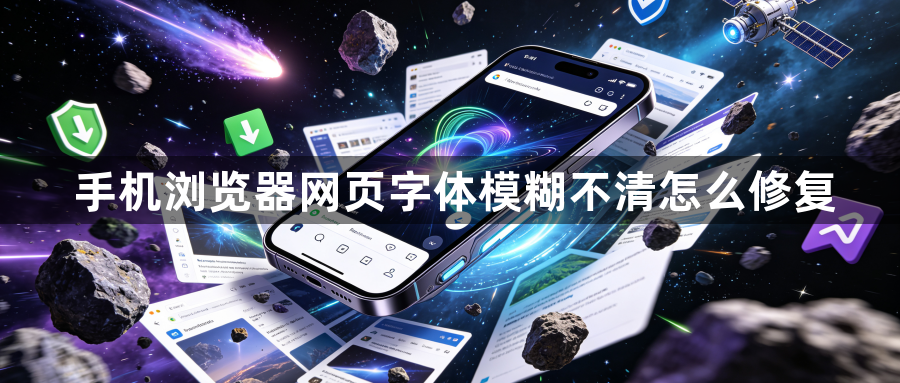 手机浏览器网页字体模糊不清怎么修复1