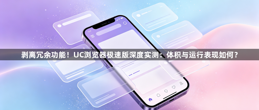剥离冗余功能!UC浏览器极速版深度实测:体积与运行表现如何?1