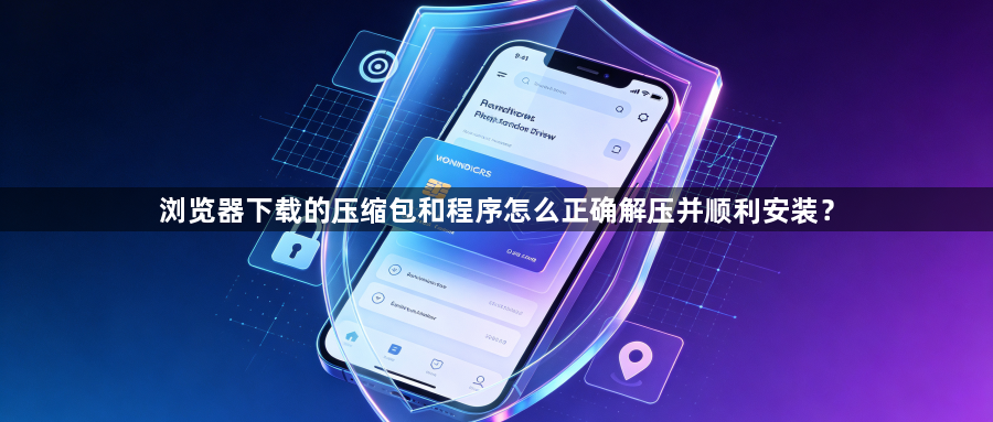 浏览器下载的压缩包和程序怎么正确解压并顺利安装？1