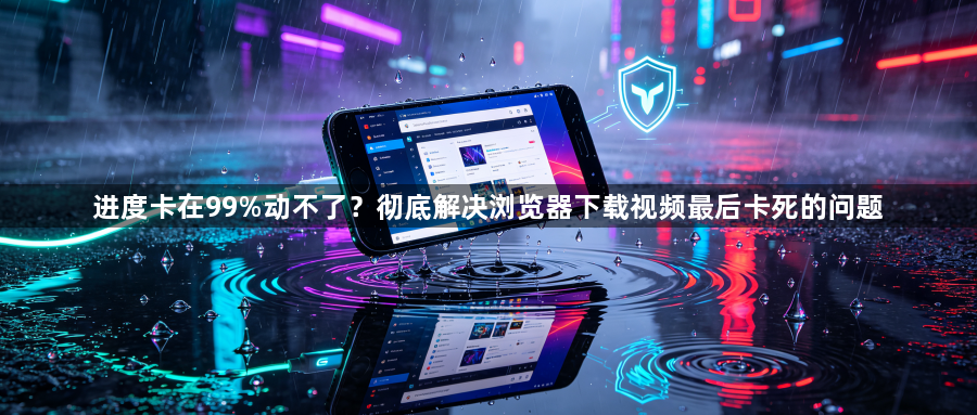 进度卡在99%动不了？彻底解决浏览器下载视频最后卡死的问题1