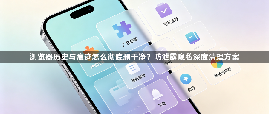 浏览器历史与痕迹怎么彻底删干净?防泄露隐私深度清理方案1
