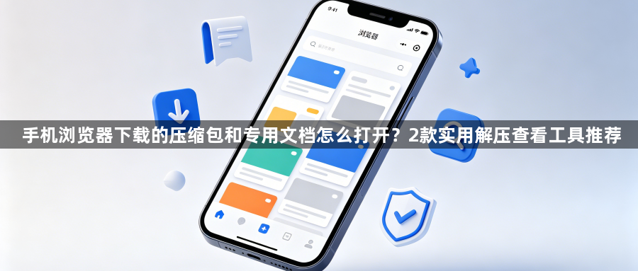 手机浏览器下载的压缩包和专用文档怎么打开？2款实用解压查看工具推荐1