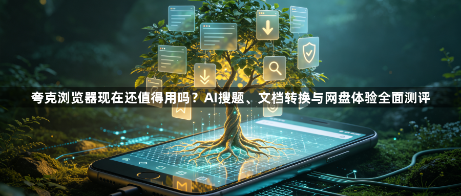 夸克浏览器现在还值得用吗？AI搜题、文档转换与网盘体验全面测评1