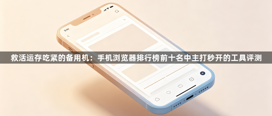 救活运存吃紧的备用机：手机浏览器排行榜前十名中主打秒开的工具评测1