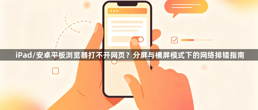 iPad/安卓平板浏览器打不开网页？分屏与横屏模式下的网络排错指南1